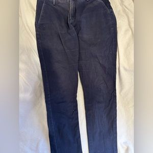Blue Straight Leg Pants